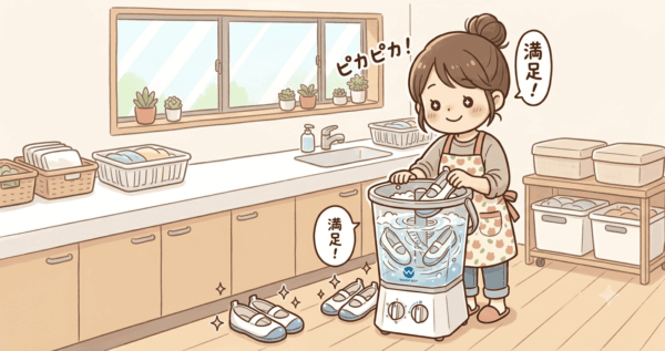 ウォッシュボーイで上履き洗い